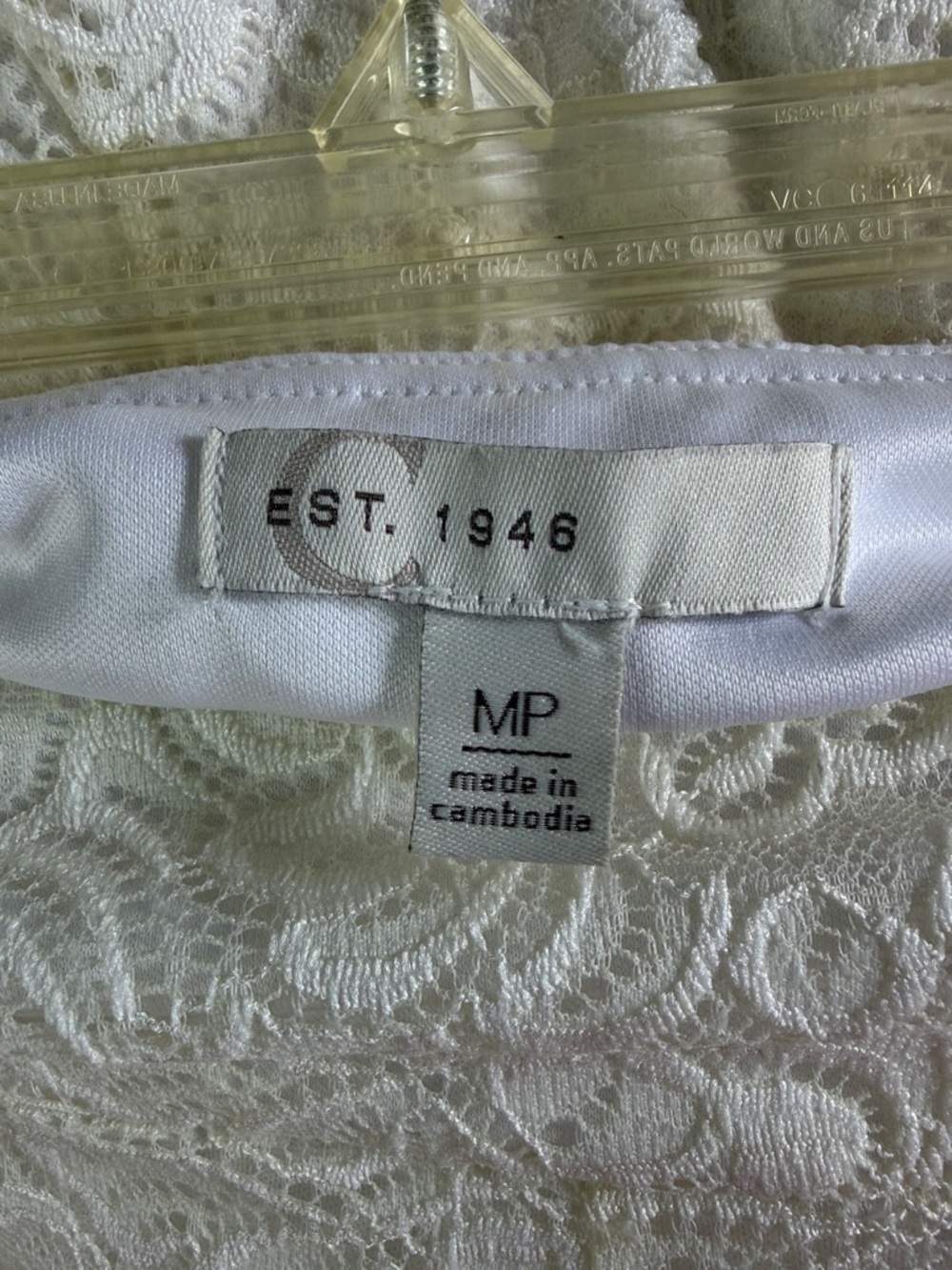 Cato Wide Leg Lace-Overlay Pants in Ivory - Picture 3 of 12